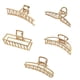 thumbnail image 1 of FloreceBien - Paquete de 5 pinzas para el pelo grandes para mujer, pinzas para el pelo doradas, pinza de metal de sujeción fuerte, pinzas para el pelo para cabello fino y grueso, 1 of 7