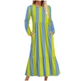 thumbnail image 1 of Dress for Women,Long Sleeve Shirts for Women,Womens Fashion Casual Printed Long Sleeve Round-Neck Dress,Long Sleeve Dress for Women,Long Sleeve Dress, 1 of 4