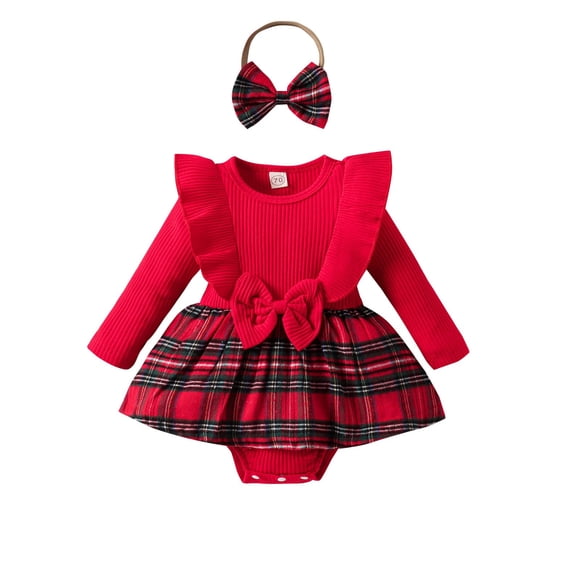 LNMQLPDBS Christmas Dress 4t Christmas Party Dresses Baby Girl Christmas 9-12 Months Long Flowy Dress Green Mini Dress Thanksgiving Outfit Toddler, Red 18-24 Months