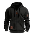 thumbnail image 3 of Men's Sport Hoodie with Zipper Pocket Pullover Long Sleeve Crewneck Multi-Pocket Casual Athletic Sweatshirt, 3 of 6