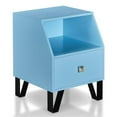 thumbnail image 1 of Bowery Hill Modern Wood Storage End Table in Light Blue Finish, 1 of 6