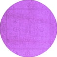 thumbnail image 1 of Ahgly Company Indoor Round Oriental Purple Traditional Area Rugs, 4' Round, 1 of 4