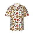 thumbnail image 2 of Picia Hot Dog Pizza Gentle Cotton Regular Fit Short Sleeve Casual Hawaiian Shirt for Men-3X-Large, 2 of 9
