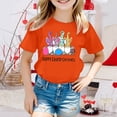 thumbnail image 2 of Boys' Easter Outfit Fashion Breathable White Bunny Print Easter Cute Tshirt Boys Funny Short Sleeve T-Shirt Clothes Girls Tees Outfit, 2 of 5