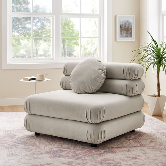 Jubilee Armless Chair in Almond