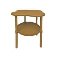 thumbnail image 1 of Table d'Appoint Kaki à Quatre Feuilles pour Canapé, Table à Collation pour Salon, Petite Table Basse, Table de Rangement Mobile avec Roulettes, Rangement Ouvert à Double Couche pour Chambre, Petit Appartement, Gain de Place, 1 of 6