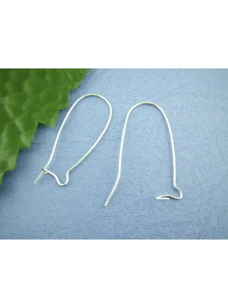 1Box 50Pcs/Box Kidney Earring Hooks Plated Kidney Ear Wires Earring Hooks  10.5x25mm Dangle Wire For Jewelry Making
