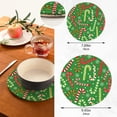 thumbnail image 3 of SKYSONIC Christmas Candy Cane Pot Holders Trivets, 2 Pcs Heat Resistant Trivets, Cotton Thread Weave Mats for Hot Pads Pans Pot Bowl Teapot for Kitchen Decor, 3 of 7