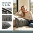 thumbnail image 4 of REGALWOVEN Velvet Throw Pillow Covers Set of 2 for Sofa Living Room Decor Grey 18" x 18", 4 of 7