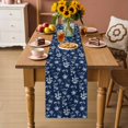 thumbnail image 2 of Navy Blue Tropical Plant Table Runner 72 Inches, Summer Coconut Trees Coastal Bed Runner Dresser Scarves Tabletop for Indoor Outdoor Parties/Ceremony/Banquet, 14" x 72", 2 of 9