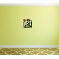 thumbnail image 1 of Hunting Themed Wall Decal Decoration Born To Fish Eat Sleep Fish Outdoor Wild Hunting Outdoor Lifestyle Stickers Home Decoration for Hunters - Size: 30 In x 30 In, 1 of 3
