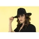 thumbnail image 3 of Sombrero Unisex Nueva Imagen Negro Gamuzina Gamuza Indiana, 3 of 4