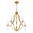 thumbnail image 4 of Crystorama Perry 5 Light Antique Gold Chandelier - 25.5"W x 27"H x 25.5"D, 4 of 11