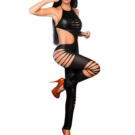 

LONKITO Lingerie for Women Sexy Lace lingerie Clubwear Stripper Leather Underwear Siamese Clothes Black， Red