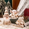 thumbnail image 1 of Muñeco de muñeco de nieve con sombrero y bufanda tejidos • Decoración de figuritas navideñas • Exposición navideña para el hogar y la tienda, 1 of 2