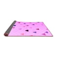 thumbnail image 2 of Ahgly Company Indoor Round Solid Purple Modern Area Rugs, 5' Round, 2 of 4