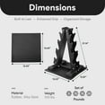 thumbnail image 4 of BalanceFrom 100 lb Rubber Coated Iron Dumbbell Hex Weights Set with A-Frame Rack, Black, 4 of 12