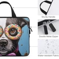 thumbnail image 3 of AWERP Cute Dog Donuts Laptop Handle Bag Diving Fabric Computer Protect Case 10inch, 3 of 5