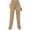 Khaki, variant on Swuxness Women Casual Sports Straight Leg Pants, Womens Fall Long Pants, Women's High Waisted Soft Comfortable Loose Belted Active Cuffed Long Pants for Ladies Khaki, XXL