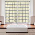 thumbnail image 2 of Ambesonne Grey Chevron Kitchen Curtains, Soft Lines Triangles, 55"x45", Pale Yellow and White, 2 of 3