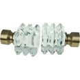 thumbnail image 2 of MERIVILLE 1-Inch Diameter Lione Telescoping Double Window Treatment Curtain Rod, Crystal Finial, 48-Inch to 84-Inch, Antique Brass, 2 of 2