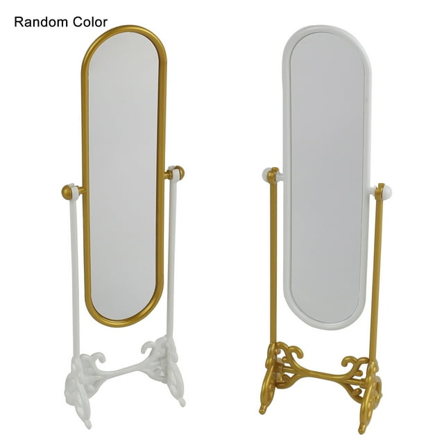 Miniature Mirror Lightweight Eyecatching Plastic Home Furnishings Dollhouse Mirror for Micro