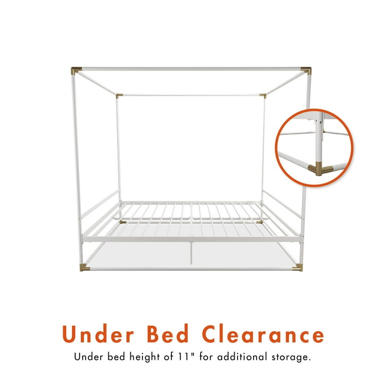 CosmoLiving Celeste Canopy Metal Bed Multiple Sizes and Colors