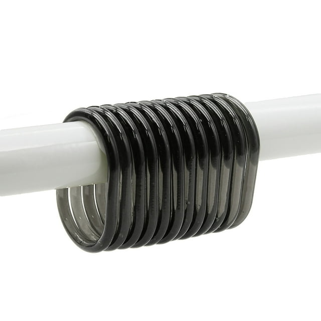 Anneaux de Rideau de Douche Gris Clair - Ensemble de 12