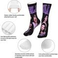 thumbnail image 4 of Selena Quintanilla Socks Mid-Calf Athletic Socks Crew Socks Boot Socks Dress Socks Funny Novelty Cotton Socks Gifts for Women Men, White, 4 of 6
