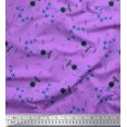 thumbnail image 1 of Soimoi Viscose Chiffon Fabric Airplane,Guitar Wire & Notes Musical Instrument Print Fabric by Yard 42 Inch Wide, 1 of 3