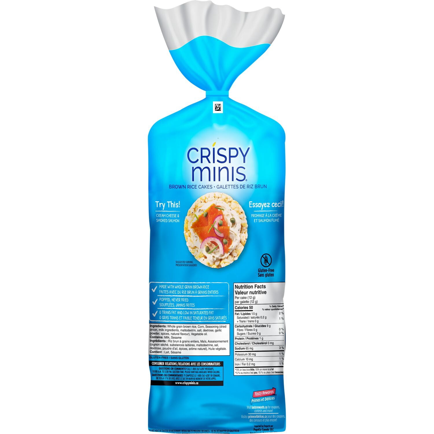 Quaker Crispy Minis Galettes de riz brun Toutes garnies