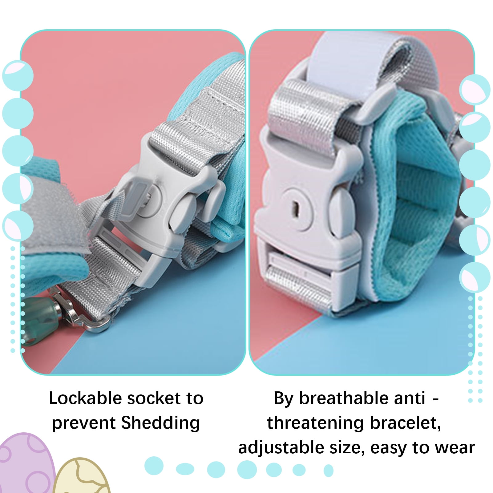 sixwipe Backpack Leash for Toddlers + Anti Lost Wrist Link, Child Backpack Leash, Dinosaur Kids Backpack Harness with Leash for 1-5 Years Old Boys and Girls