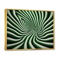 thumbnail image 2 of Designart "Op Art Delirum in Green" Modern Floater Framed Canvas Art Print, 2 of 7