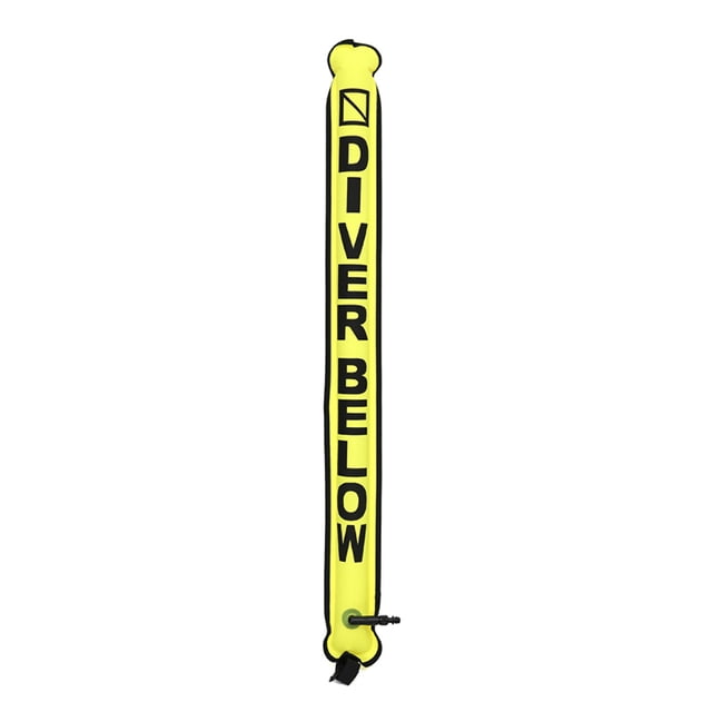Marcador de superficie Boya Buceo con gancho giratorio Boquilla inflable SMB Buceador submarino Debajo del accesorio flotante para buceadores Amarillo fluorescente Advancent OD003517-02