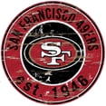 thumbnail image 1 of Panneau Bois San Francisco 49ers - Rond de 24 Po, 1 of 1