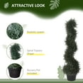 thumbnail image 4 of Outsunny 3FT Topiary Artificial Faux Cedar Tree Spiral Fake Plant, Pre-potted & Features High-Quality Detailed Look for Indoor or Outdoor, 4 of 9