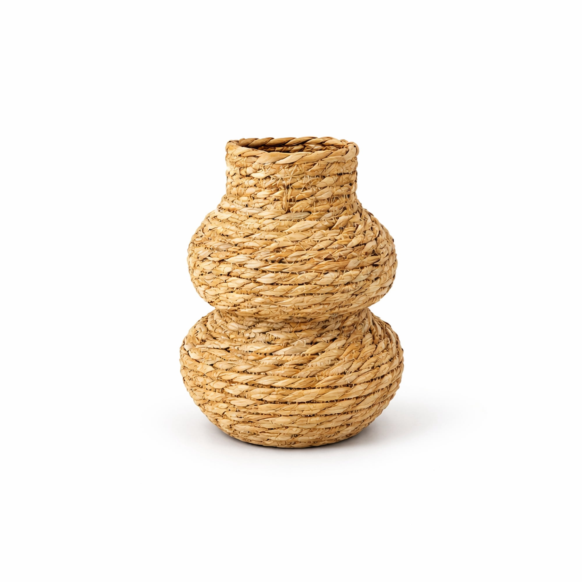 Artificial Plant, 24in Artificial Eucalyptus Plant in a Woven Tiered Basket by LCG Florals, Fake Indoor Faux Plant for Living Room, Office, and Home Decor