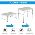 thumbnail image 5 of relayinert Portable Aluminium Folding Camping Table Adjustable Height Garden Table for Outdoor Picnic Cooking, 5 of 5