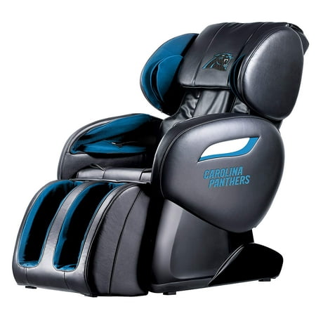 BestMassage NFL Carolina Panthers Electric Full Body Shiatsu Massage Chair Foot Roller Zero Gravity with Heat