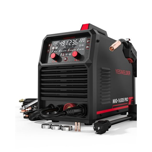 Soldador YESWELDER 165A MIG-165DS PRO 4 en 1 110 V/220 V de doble voltaje