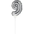 thumbnail image 1 of Silver 9" Number 9 Cake Topper, 1 of 1