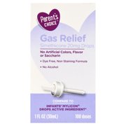 (2 pack) (2 Pack) Parent's Choice Infants' Gas Relief Simethicone Drops, 20mg, 1 fl oz