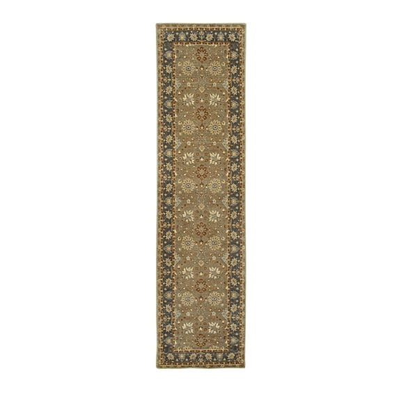 EORC Beige Hand Crafted Wool Traditional Oushak Rug, 2'6 x 9'10