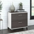 thumbnail image 2 of Bush Furniture Somerset Lateral File Cabinet, 2 Drawer, Storm Gray & White, 2 of 9