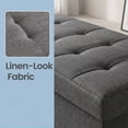 thumbnail image 5 of LEDREM 43" Storage Ottoman Bench with 660lb Capacity, End of Bed Bench, Folding Ottoman with Storage, Footrest, Slate Gray, 5 of 13