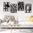 thumbnail image 4 of HELLOYOUNG 4 Pieces Retro and Artistic  Rustic  Square  Wall Decor Farmhouse Wall Decor for Living Room Metal Hollow Carved Design Arcane Symbol  Metal Decorative for Home   Christmas Supplies, 4 of 8
