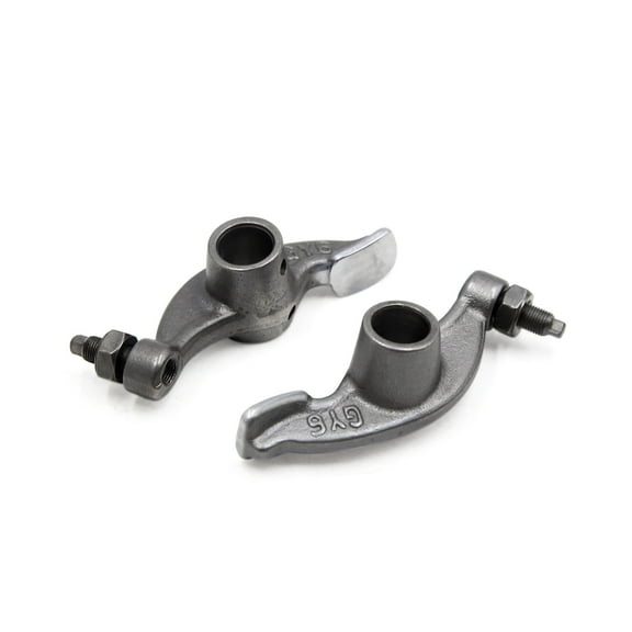 Unique Bargains Pair Silver Tone Metal Valve Motorcycle Rocker Arms Arm Assembly for GY6-125