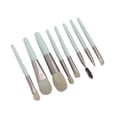thumbnail image 1 of Juego de brochas de maquillaje HUOGUO Mini de fibra sintética de 8 piezas con funda, 1 of 4