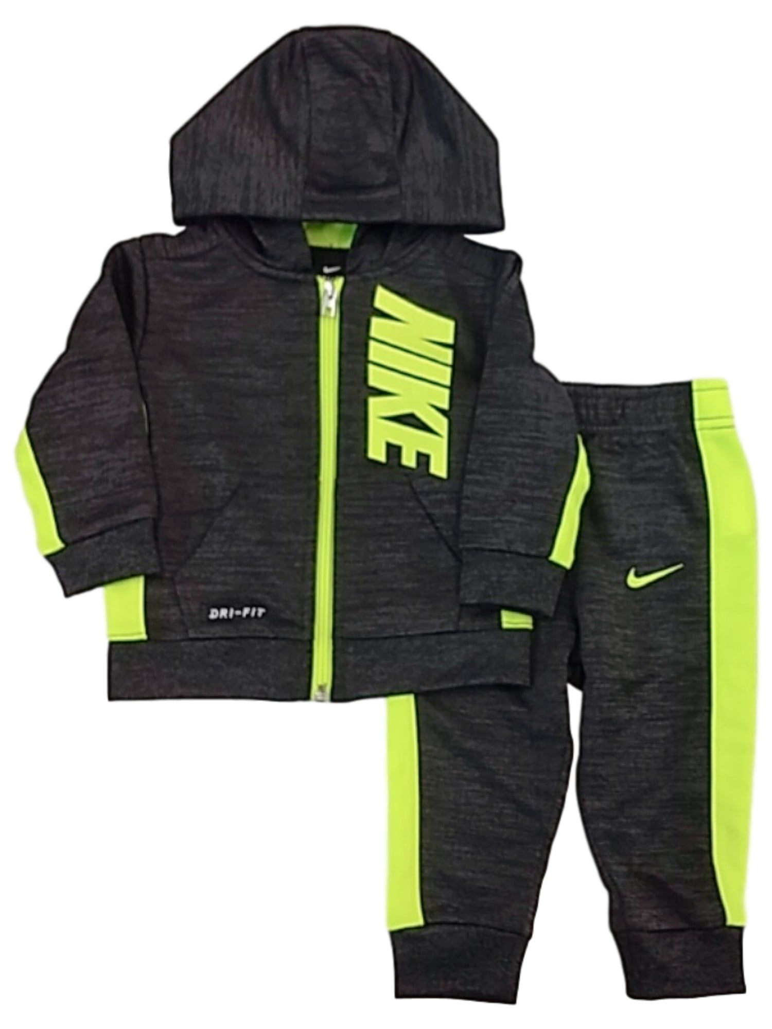 Nike Infant Boys Baby Yellow Tracksuit Outfit Hoodie & Jogger Pants Set ...