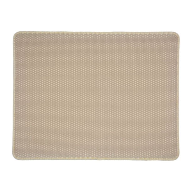 Billuyoard ABS cómodo y caja de arena estera lugar acogedor para gato accesorios para gatos estera para arena para gatos Sistemas de eliminación de arena para gatos Beige 30*30cm